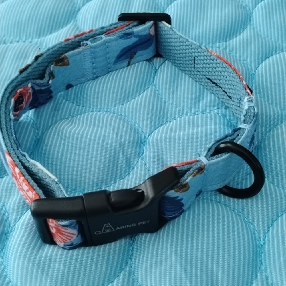Blue Floral Dog Collar